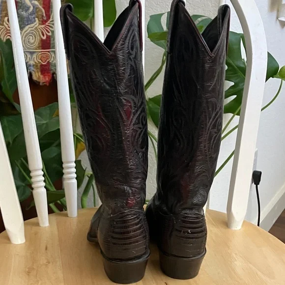 Dan Post Black Western Boots - Picture 7 of 8